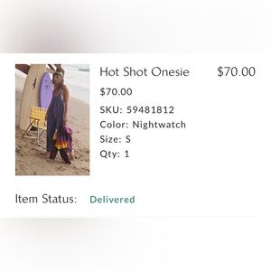 FP Movement Hot Shot Onesie, size S